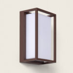 Applique murale extérieur LED à double diffuseur sélectionnable Calysta 12 W en aluminium CCT Sélectionnable Rouille