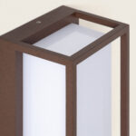 Applique murale extérieur LED à double diffuseur sélectionnable Calysta 12 W en aluminium CCT Sélectionnable Rouille – Image 6