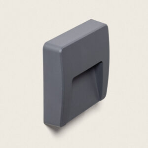 Balise Extérieure LED 3W Murale Saillie Carrée Nilsa Anthracite Blanc neutre 4000K