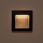Balise LED Extérieure 4W Encastrable au Mur Carrée Leif Noire Blanc chaud 2700K – Image 18