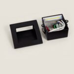 Balise LED Extérieure 4W Encastrable au Mur Carrée Leif Noire Blanc neutre 4000K – Image 19