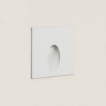 Balise Extérieure Murale LED Encastrable 3W Carrée Ellis Blanche