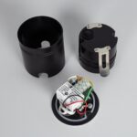 Balise Extérieure Murale LED Encastrable 3W Ronde Boiler Noire Blanc chaud 2700K – Image 10