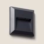 Balise LED Encastrable Murale Carrée Edulis Blanc chaud 2700K Anthracite