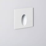 Balise LED Extérieure 3W Encastrable au Mur Carée Bombée Olite Blanche