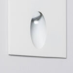 Balise LED Extérieure 3W Encastrable au Mur Carée Bombée Olite Blanche – Image 4