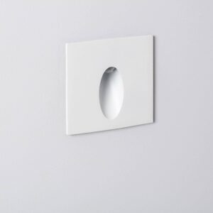 Balise LED Extérieure 3W Encastrable au Mur Carée Bombée Olite Blanche