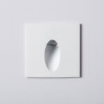 Balise LED Extérieure 3W Encastrable au Mur Carée Bombée Olite Blanche – Image 5