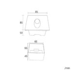 Balise LED Extérieure 3W Encastrable au Mur Carée Bombée Olite Blanche – Image 9