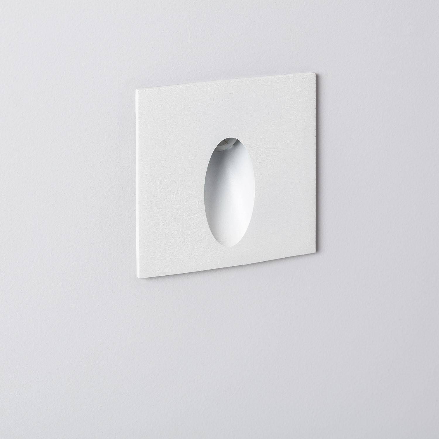 Balise LED Extérieure 3W Encastrable au Mur Carée Bombée Olite Blanche Balise LED Extérieure 3W Encastrable au Mur Carée Bombée Olite Blanche