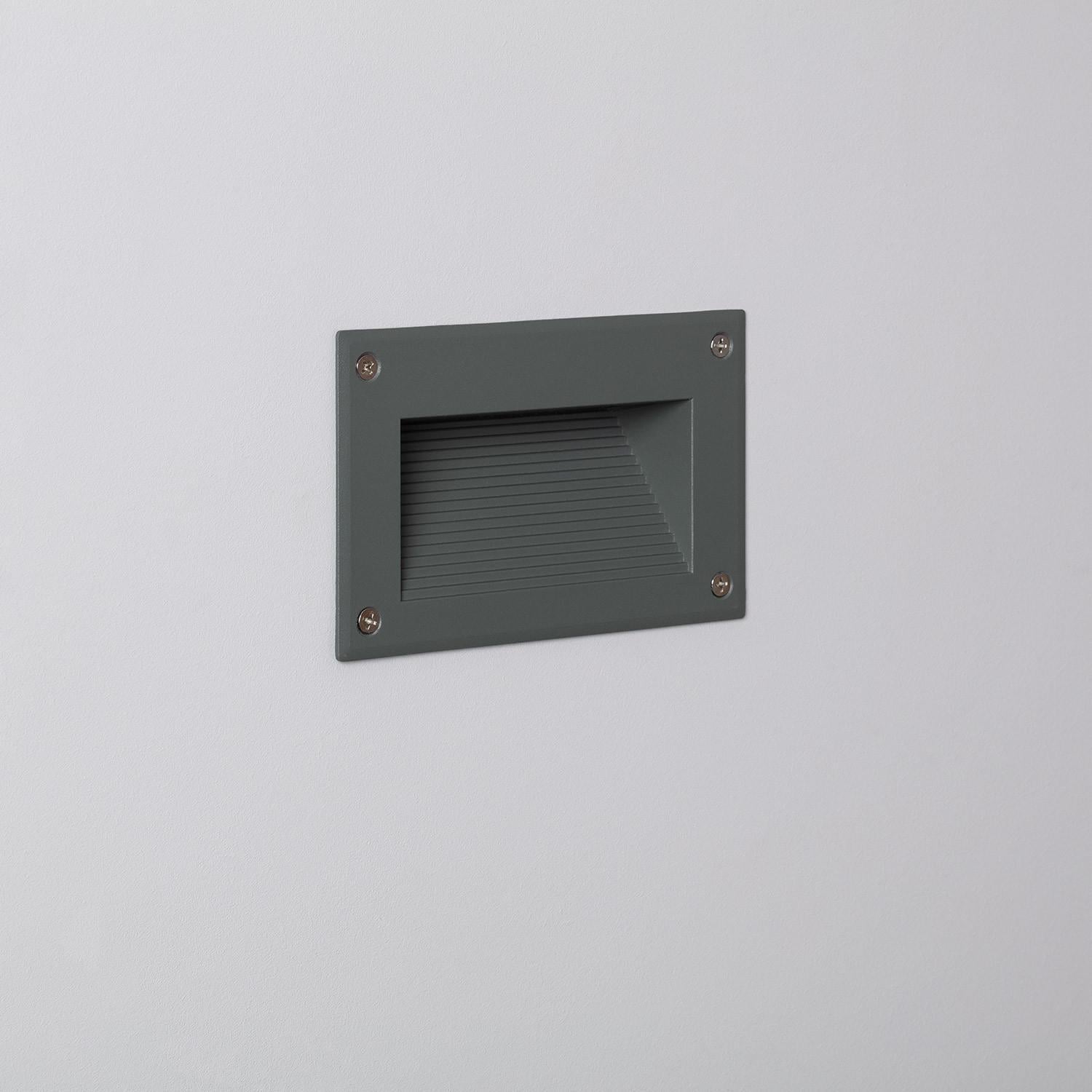 Balise LED Extérieure 3W Encastrable au Mur Mystic Grise Balise LED Extérieure 3W Encastrable au Mur Mystic Grise