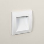 Balise LED Extérieure 4W Encastrable Carrée Blanche en Aluminium