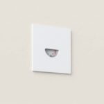 Balise Murale Extérieure LED 2W Encastrable Aluminium Carrée Blanche Guell Blanc chaud 2700K