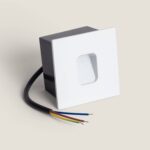 Balise LED Extérieure 2W Encastrable au Mur Carrée Olite Blanche Blanc chaud 2700K – Image 14