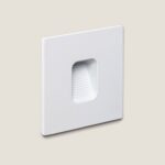 Balise Murale Extérieure LED 2W Encastrable Aluminium Carrée Blanche Olite Blanc neutre 4000K