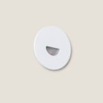 Balise Murale Extérieure LED 2W Encastrable Aluminium Ronde Blanche Guell Blanc neutre 4000K