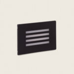 Balise Murale Extérieure LED 3W Acier Inoxydable Encastrable Elis Noir