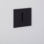 Balise Murale Extérieure LED 3W Encastrable Aluminium Noire Linéaire Wabi Blanc neutre 4000K