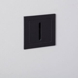 Balise Murale Extérieure LED 3W Encastrable Aluminium Noire Linéaire Wabi Blanc neutre 4000K
