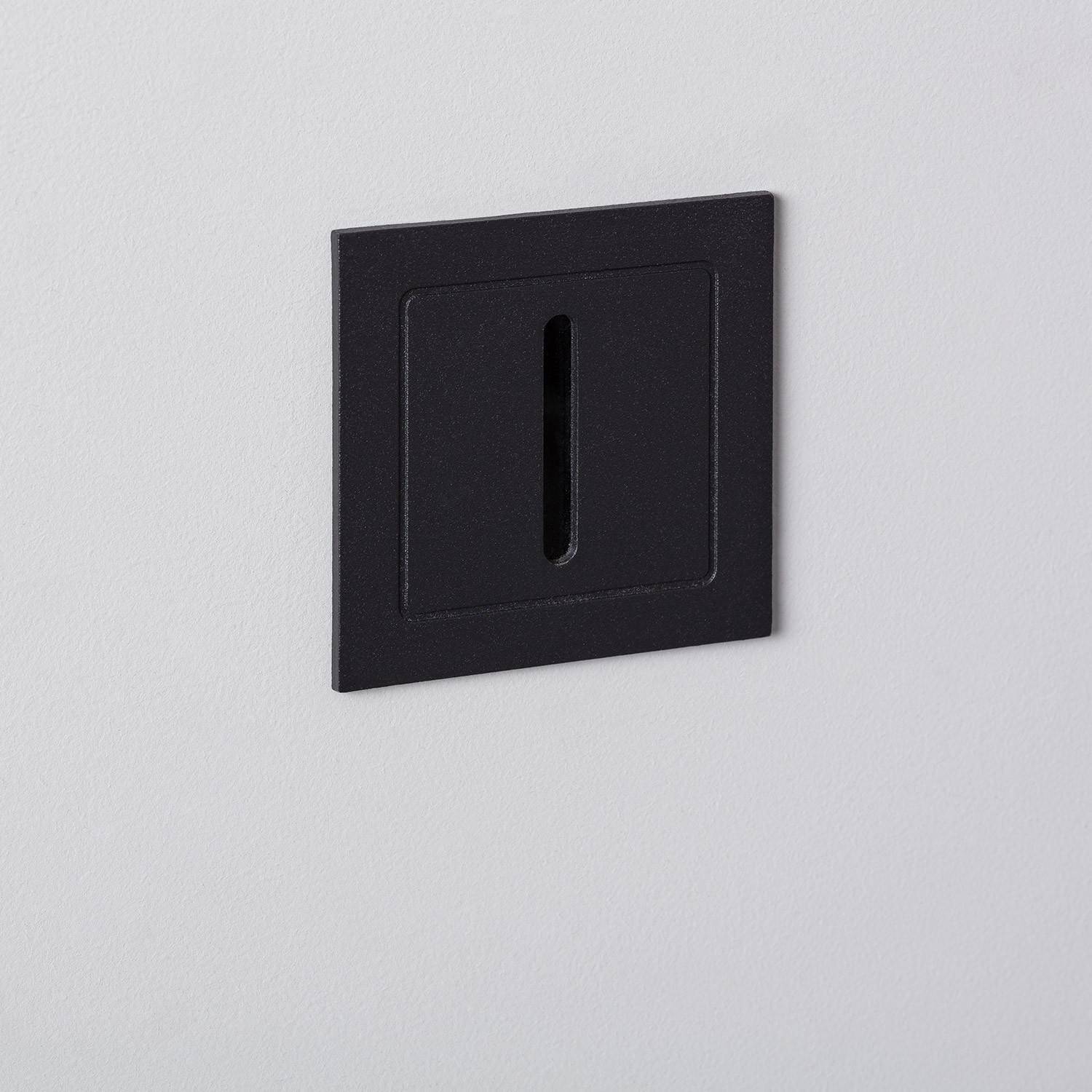 Balise Murale Extérieure LED 3W Encastrable Aluminium Noire Linéaire Wabi Blanc neutre 4000K Balise Murale Extérieure LED 3W Encastrable Aluminium Noire Linéaire Wabi Blanc neutre 4000K