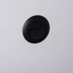 Balise Murale Extérieure LED 3W Encastrable Aluminium Ronde Noire Olite Blanc chaud 2700K