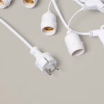 Guirlande Extérieure avec 8 Douilles E27 5.5m Blanche IP65 – Image 12