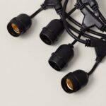Guirlande Extérieure avec 8 Douilles E27 5.5m Noire IP65 – Image 7