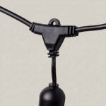 Guirlande Extérieure avec 8 Douilles E27 5.5m Noire IP65 – Image 6