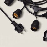 Guirlande Extérieure avec 8 Douilles E27 5.5m Noire IP65 – Image 8