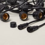 Guirlande Extérieure avec 8 Douilles E27 5.5m Noire IP65 – Image 9