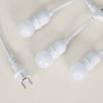 Kit Guirlande Waterproof 5.5m Blanche + 8 Ampoules LED E27 G45 3W de Couleurs Blanc – Image 10