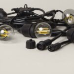 Kit Guirlande Waterproof 5.5m Noire + 8 Ampoules LED E27 Filament 4W Blanc chaud 2700K – Image 10
