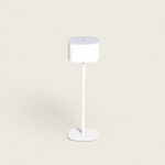 Lampe à Poser LED 2W Portable avec Batterie USB Rechargeable Métal Mounka Square Blanc