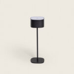 Lampe à Poser LED 2W Portable avec Batterie USB Rechargeable Métal Mounka Square Noir