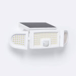 Projecteur Solaire LED IP65 7W avec Détecteur de Mouvement PIR et Détecteur Crépusculaire Blanc