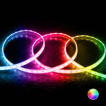 Ruban LED 12V RGB SMD 60 LED/m 5m 10W/m Largeur 12mm Coupe 5cm IP68 SILICONE FLEX