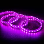 Ruban LED 220V AC 60LED/m Rose IP65 sur Mesure Largeur 14mm Coupe tous les 100cm