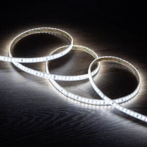 Ruban LED Dimmable 220V AC Auto-Redressement 120LED/m Blanc Froid IP65 High Lumen sur Mesure Largeur 12mm Coupe tous les 10cm