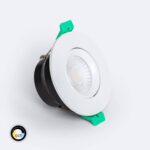 Spot Downlight Ignifuge LED 5-8W Rond Dimmable IP65 Coupe Ø 65 mm Design Ajustable Blanc