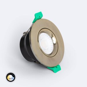 Spot Downlight Ignifuge LED 5-8W Rond Dimmable IP65 Coupe Ø 65 mm Design Ajustable Doré