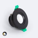Spot Downlight Ignifuge LED 5-8W Rond Dimmable IP65 Coupe Ø 65 mm Design Ajustable Noir