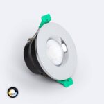 Spot Downlight Ignifuge LED 5-8W Rond Dimmable IP65 Coupe Ø 65 mm Design Chromé