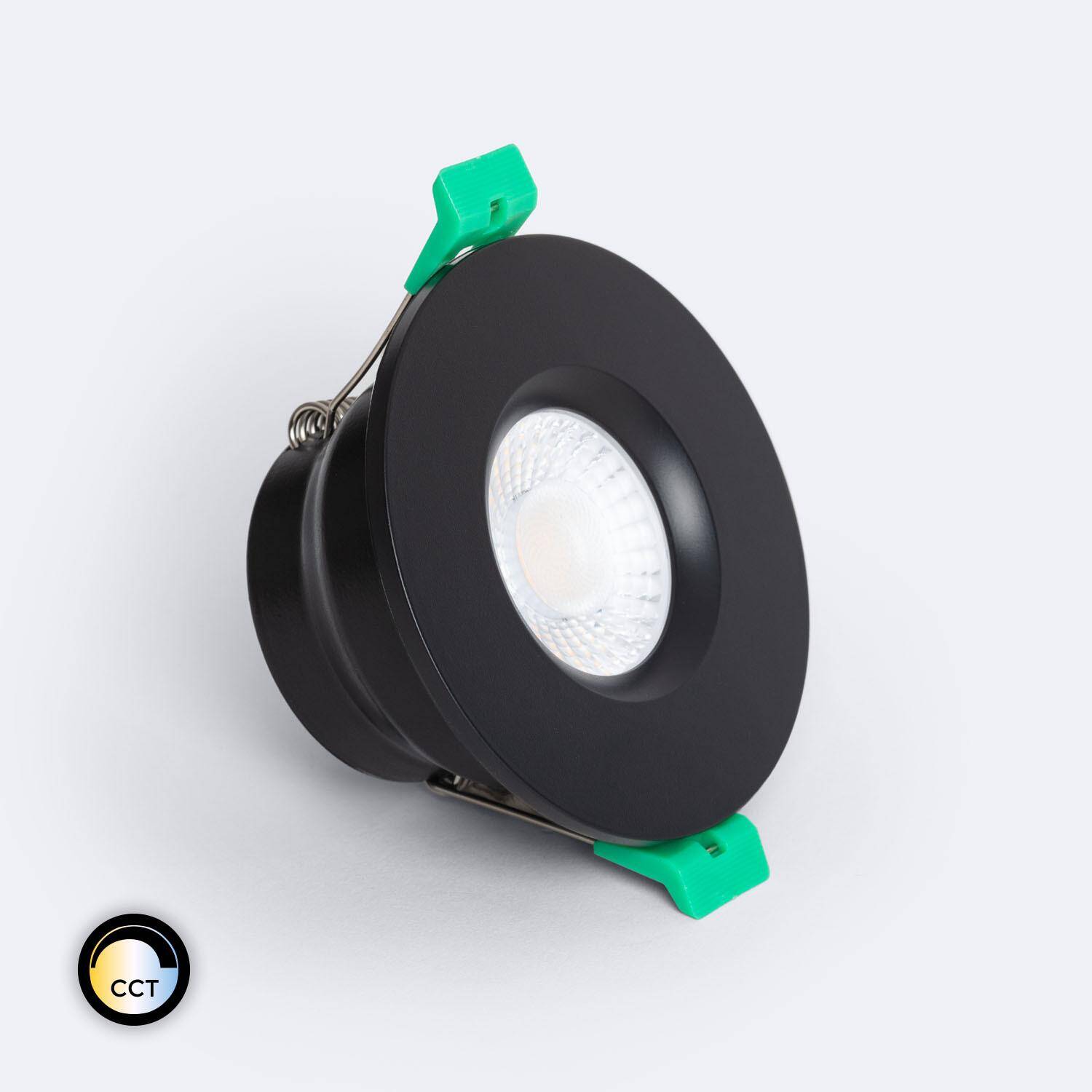 Spot Downlight Ignifuge LED 5-8W Rond Dimmable IP65 Coupe Ø 65 mm Design Noir Spot Downlight Ignifuge LED 5-8W Rond Dimmable IP65 Coupe Ø 65 mm Design Noir