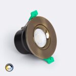 Spot Downlight Ignifuge LED 5-8W Rond Dimmable IP65 Coupe Ø 65 mm Solid Design Ajustable Sélectionnable (Neutre-Froid) Doré