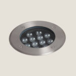 Spot Extérieur LED 12W Solid Encastrable au Sol Inox Hallo