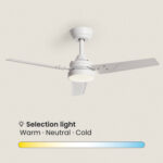 Ventilateur de Plafond Silencieux Vacker 105 cm Moteur DC pour Extérieur Avec lumière – Image 9