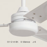 Ventilateur de Plafond Silencieux Vacker 105 cm Moteur DC pour Extérieur Sans lumière – Image 8