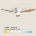 Ventilateur de Plafond avec Éclairage Silencieux DC Weimar Blanc / Bois – Image 11