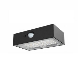 Applique Murale Extérieure LED 3W avec Détecteur PIR Karl Solaire Blanc chaud 3000K Noir