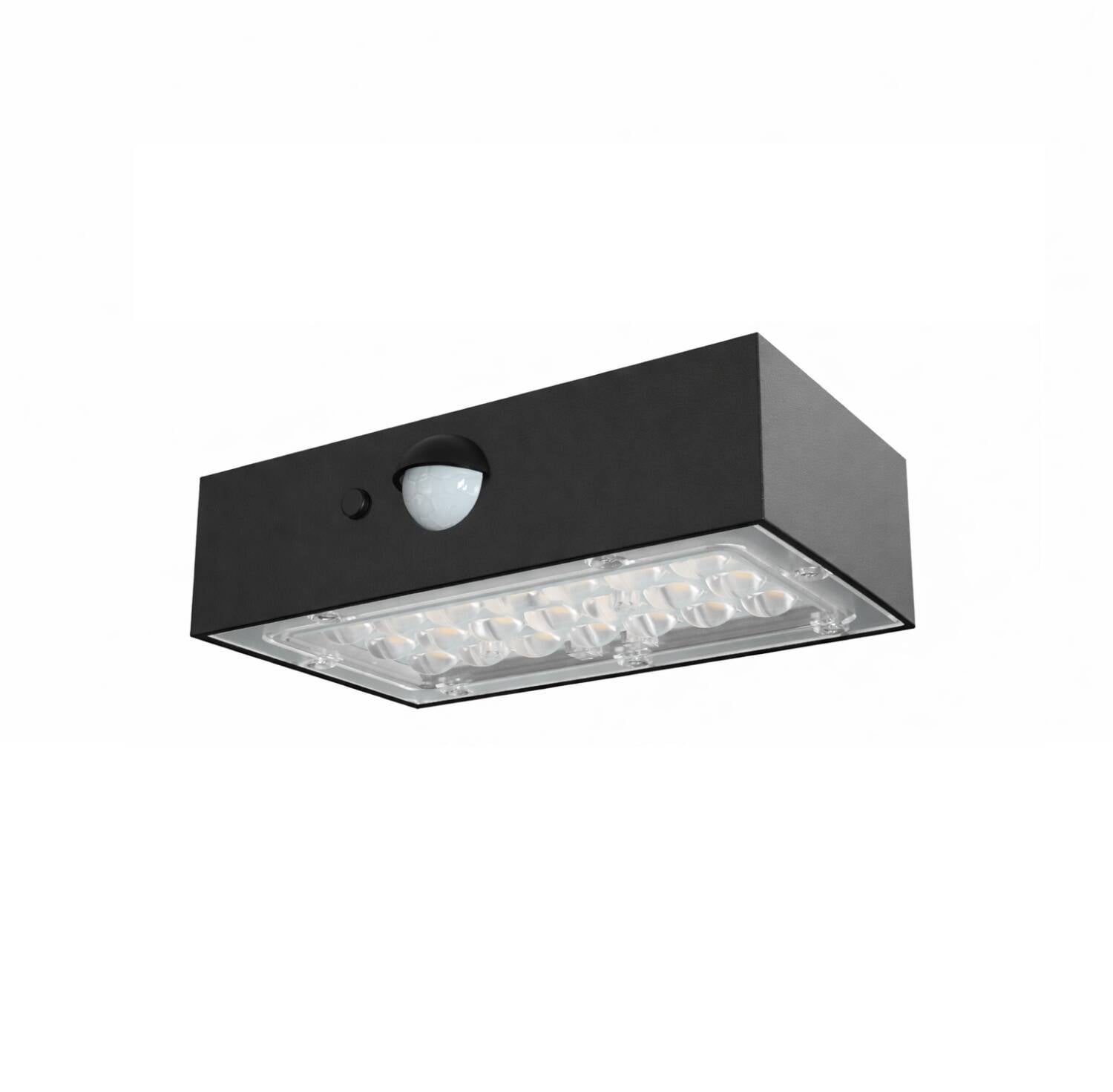 Applique Murale Extérieure LED 3W avec Détecteur PIR Karl Solaire Blanc chaud 3000K Noir Applique Murale Extérieure LED 3W avec Détecteur PIR Karl Solaire Blanc chaud 3000K Noir